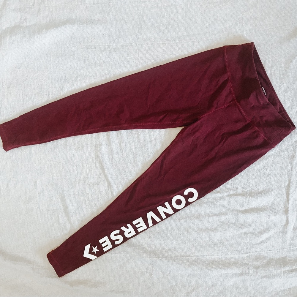 Converse Red Leggings Activewear Size Small
